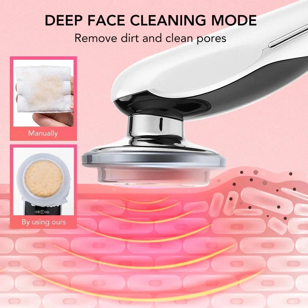7 in 1 Face Lift Device -  Cleansing Rejuvenation Rose Cosmetics