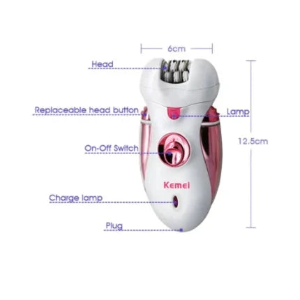 Kemei 4 in 1 Beauty Tools Kit Rose Cosmetics