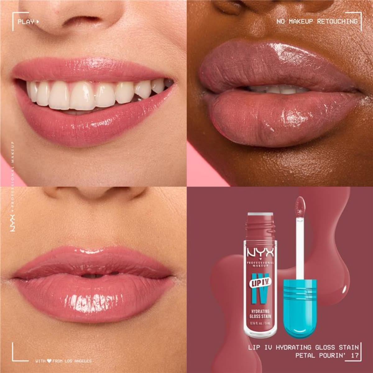 NYX Lip I.V. Hydrating Gloss Stain – Buy 1 Get 1 Free Rouge