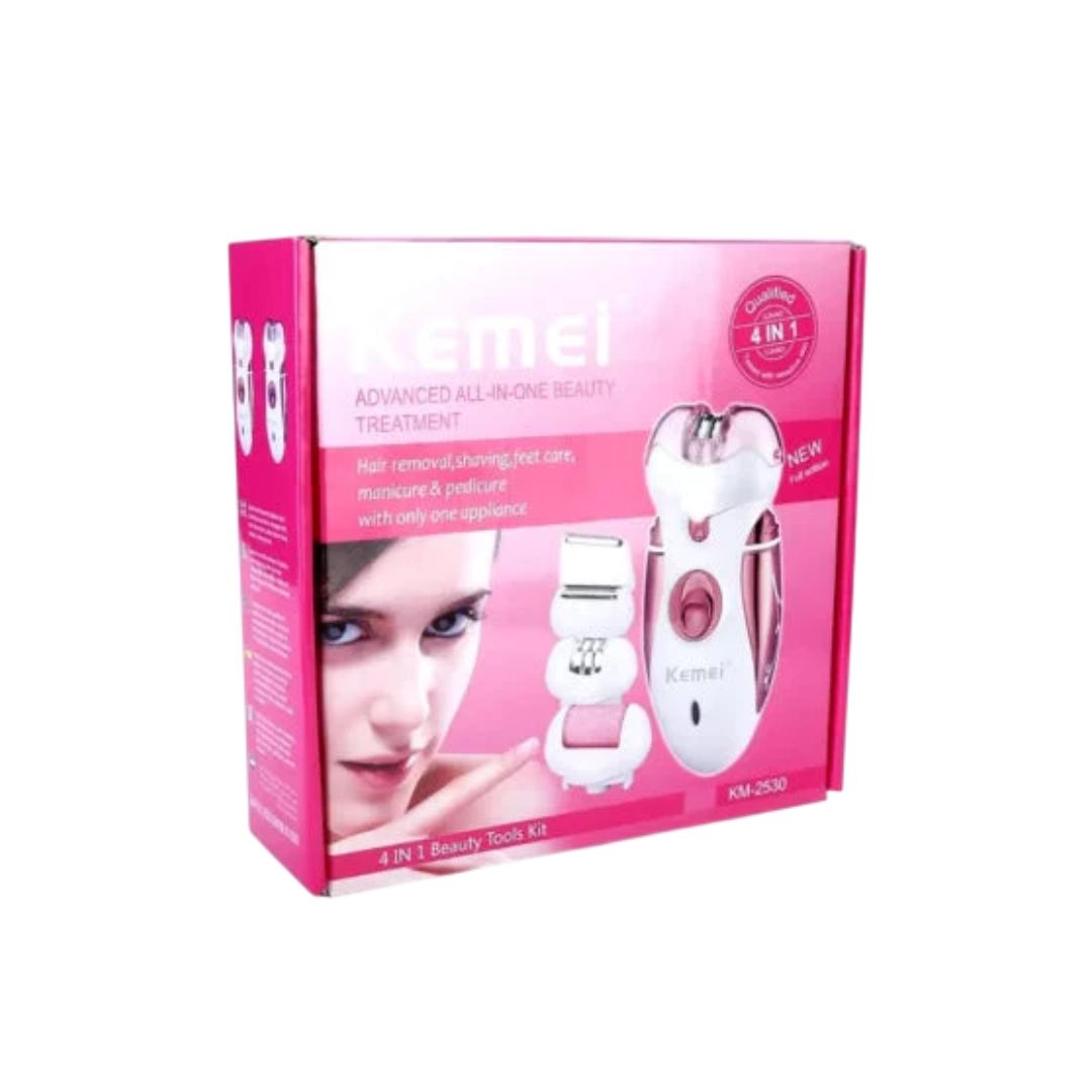 Kemei 4 in 1 Beauty Tools Kit Rose Cosmetics