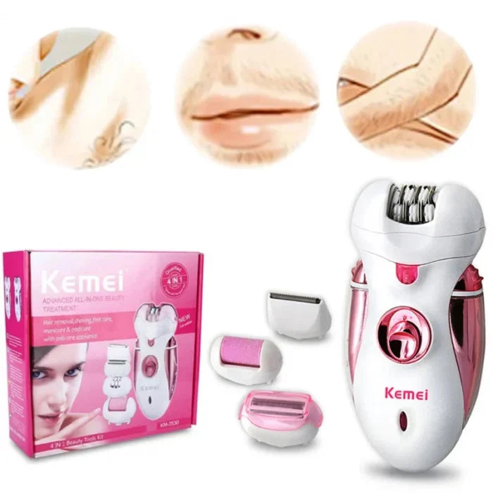 Kemei 4 in 1 Beauty Tools Kit Rose Cosmetics