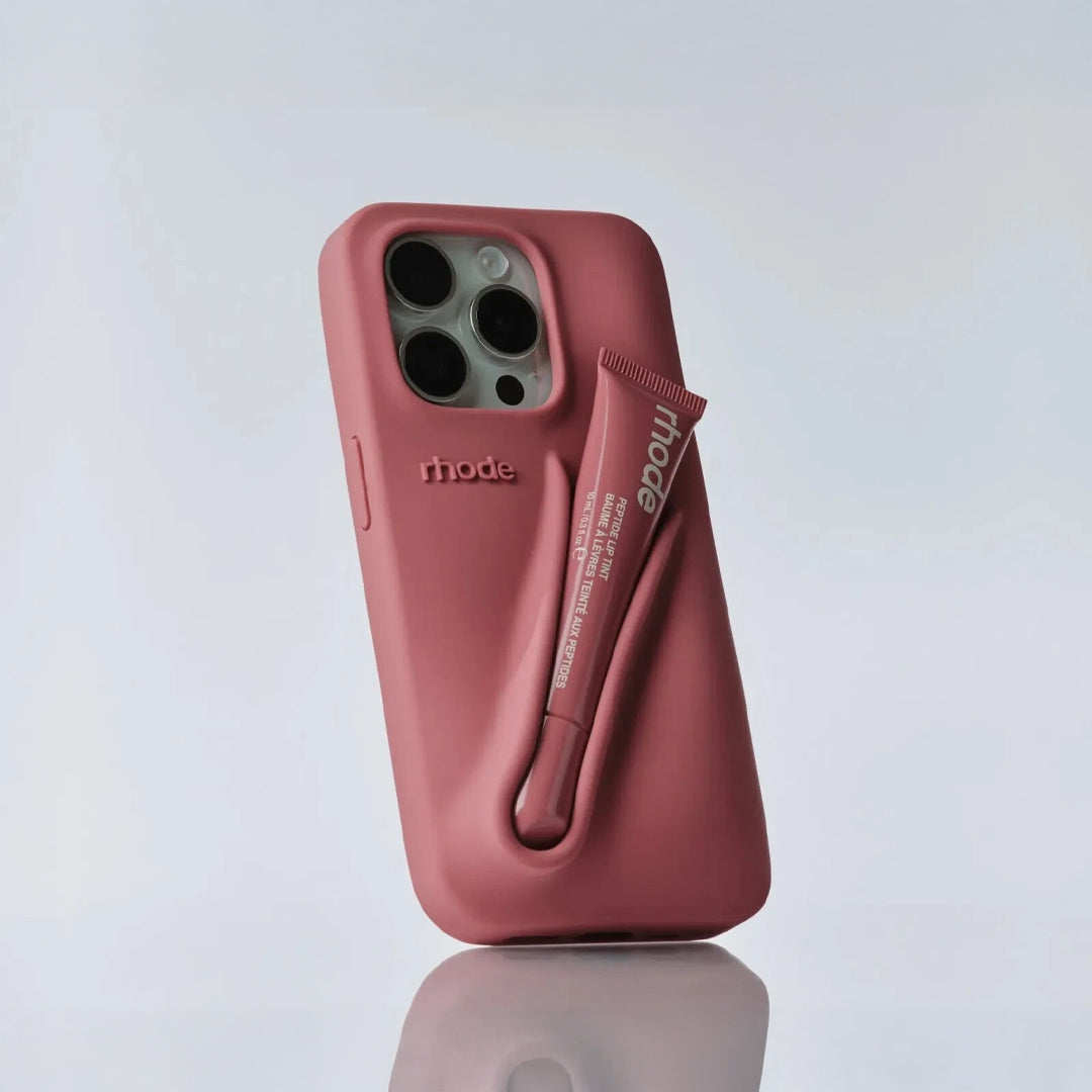 Rhode lip gloss + IPH 15 PRO Case Rose Cosmetics